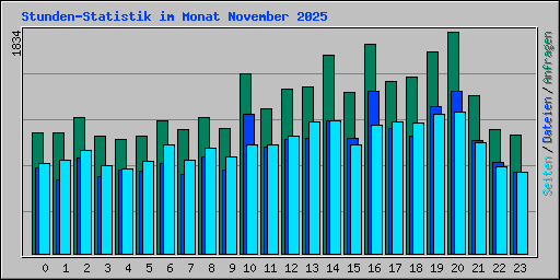 Stunden-Statistik im Monat November 2025