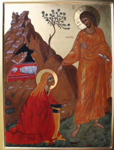 Ikone Der Auferstandene Christus und Maria Magdalena