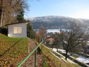 Blick auf Eschenbach im Winter